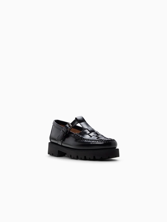 G.H. Bass & Co. Shoes - G.H. Bass & Co. Black Lug-Sole Fisherman Mary Jane Loafer